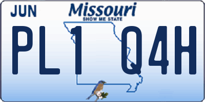 MO license plate PL1Q4H