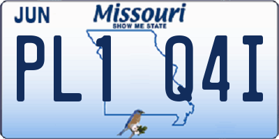 MO license plate PL1Q4I