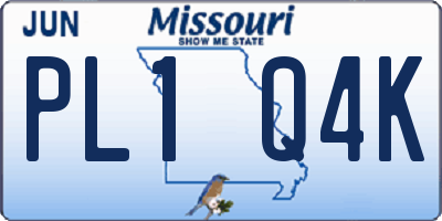 MO license plate PL1Q4K