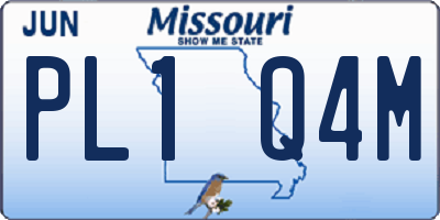 MO license plate PL1Q4M