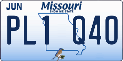 MO license plate PL1Q4O