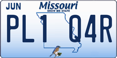 MO license plate PL1Q4R