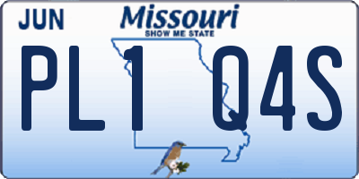 MO license plate PL1Q4S
