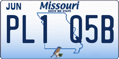 MO license plate PL1Q5B