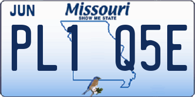 MO license plate PL1Q5E