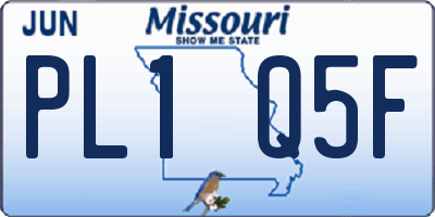 MO license plate PL1Q5F