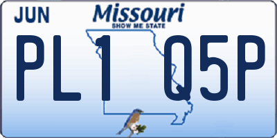 MO license plate PL1Q5P