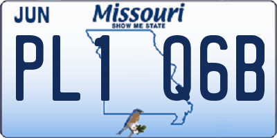 MO license plate PL1Q6B