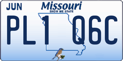 MO license plate PL1Q6C