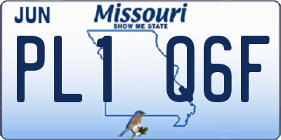 MO license plate PL1Q6F