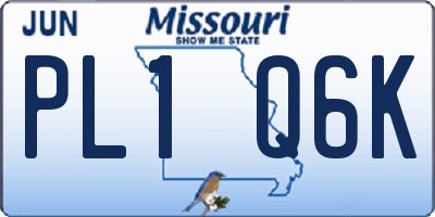 MO license plate PL1Q6K
