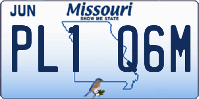 MO license plate PL1Q6M