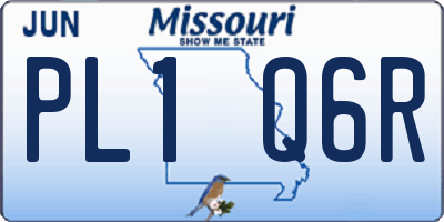 MO license plate PL1Q6R