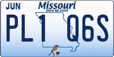 MO license plate PL1Q6S