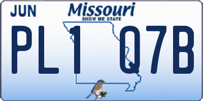 MO license plate PL1Q7B