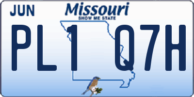 MO license plate PL1Q7H