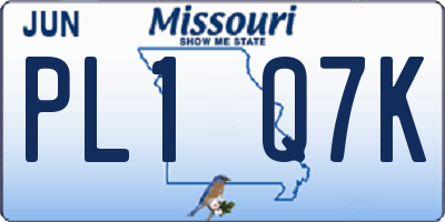 MO license plate PL1Q7K