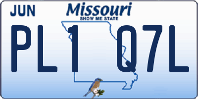 MO license plate PL1Q7L