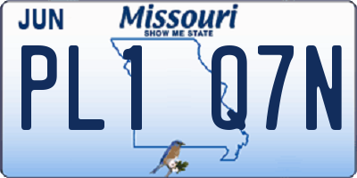 MO license plate PL1Q7N