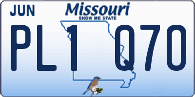 MO license plate PL1Q7O