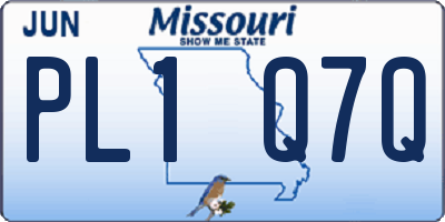 MO license plate PL1Q7Q