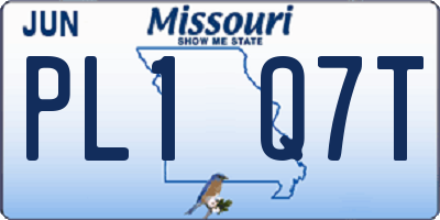 MO license plate PL1Q7T