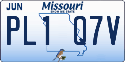 MO license plate PL1Q7V