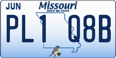 MO license plate PL1Q8B