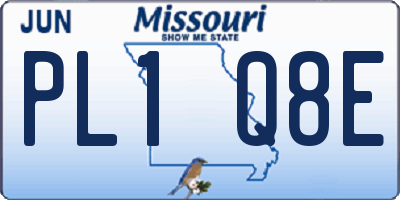 MO license plate PL1Q8E