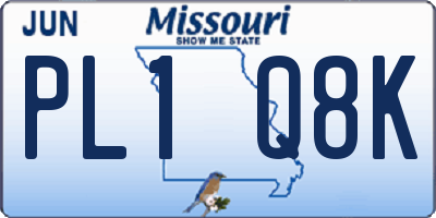 MO license plate PL1Q8K