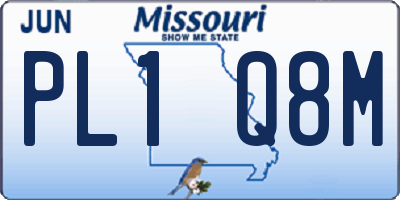 MO license plate PL1Q8M