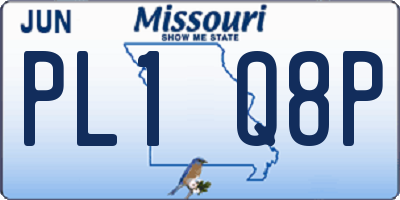 MO license plate PL1Q8P