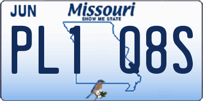 MO license plate PL1Q8S