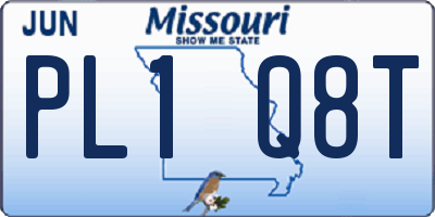 MO license plate PL1Q8T