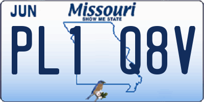 MO license plate PL1Q8V