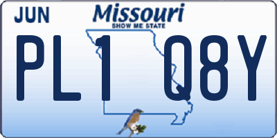 MO license plate PL1Q8Y