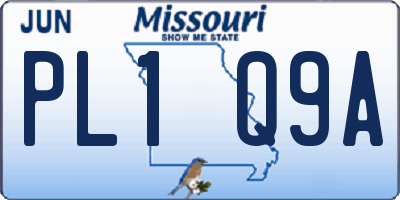 MO license plate PL1Q9A