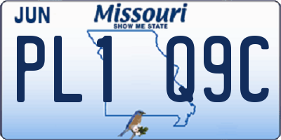 MO license plate PL1Q9C