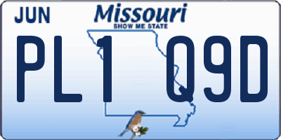 MO license plate PL1Q9D