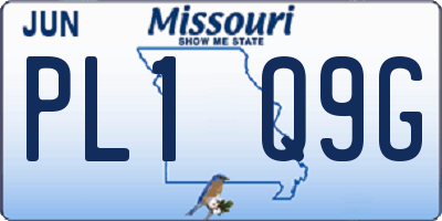 MO license plate PL1Q9G