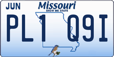 MO license plate PL1Q9I