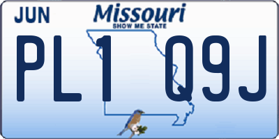 MO license plate PL1Q9J