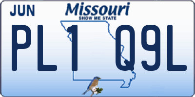 MO license plate PL1Q9L