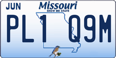 MO license plate PL1Q9M