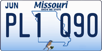 MO license plate PL1Q9O