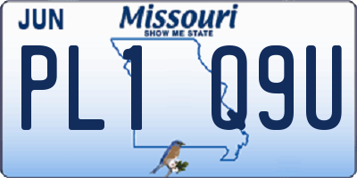 MO license plate PL1Q9U