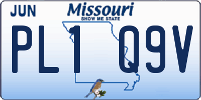 MO license plate PL1Q9V