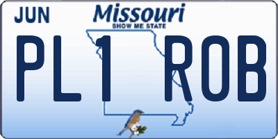 MO license plate PL1R0B