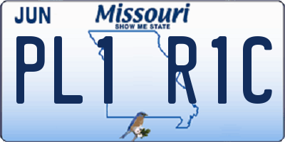 MO license plate PL1R1C
