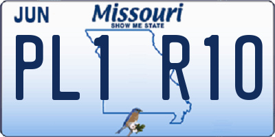 MO license plate PL1R1O